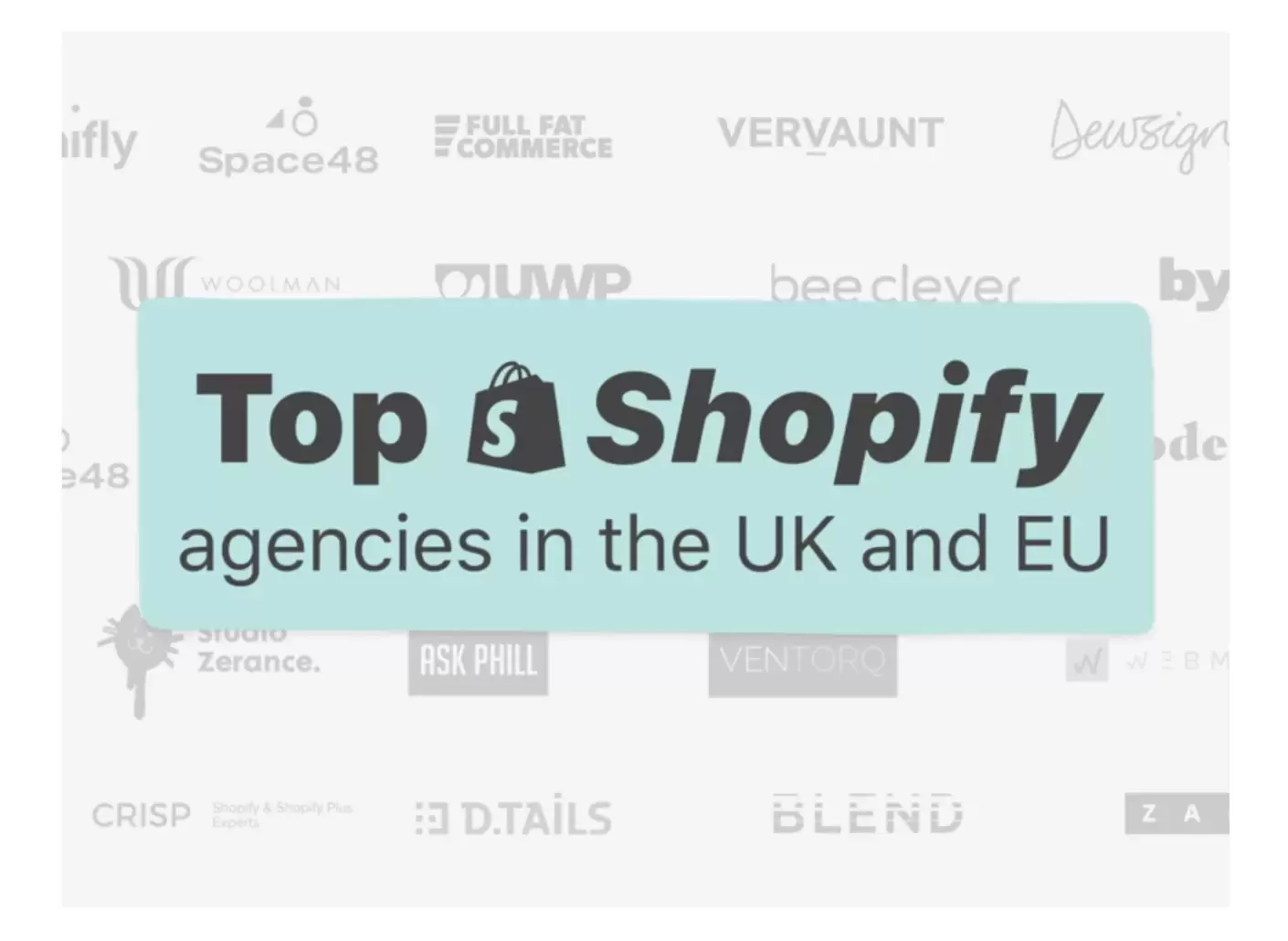 TOP20+ Agências Shopify Europeias