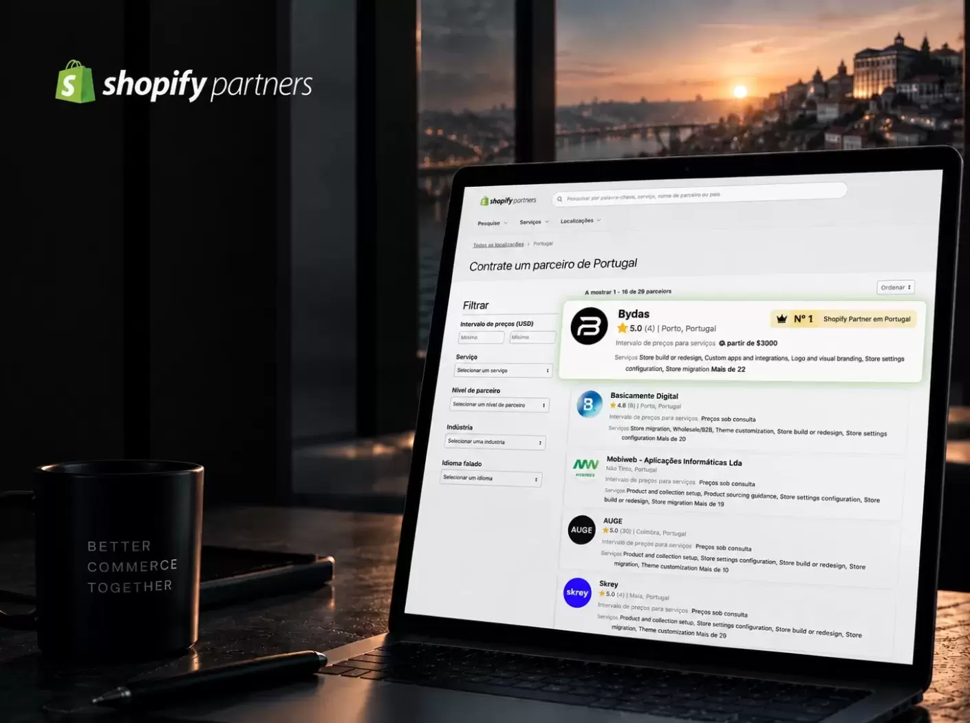 Primera posición como partner de Shopify en Portugal