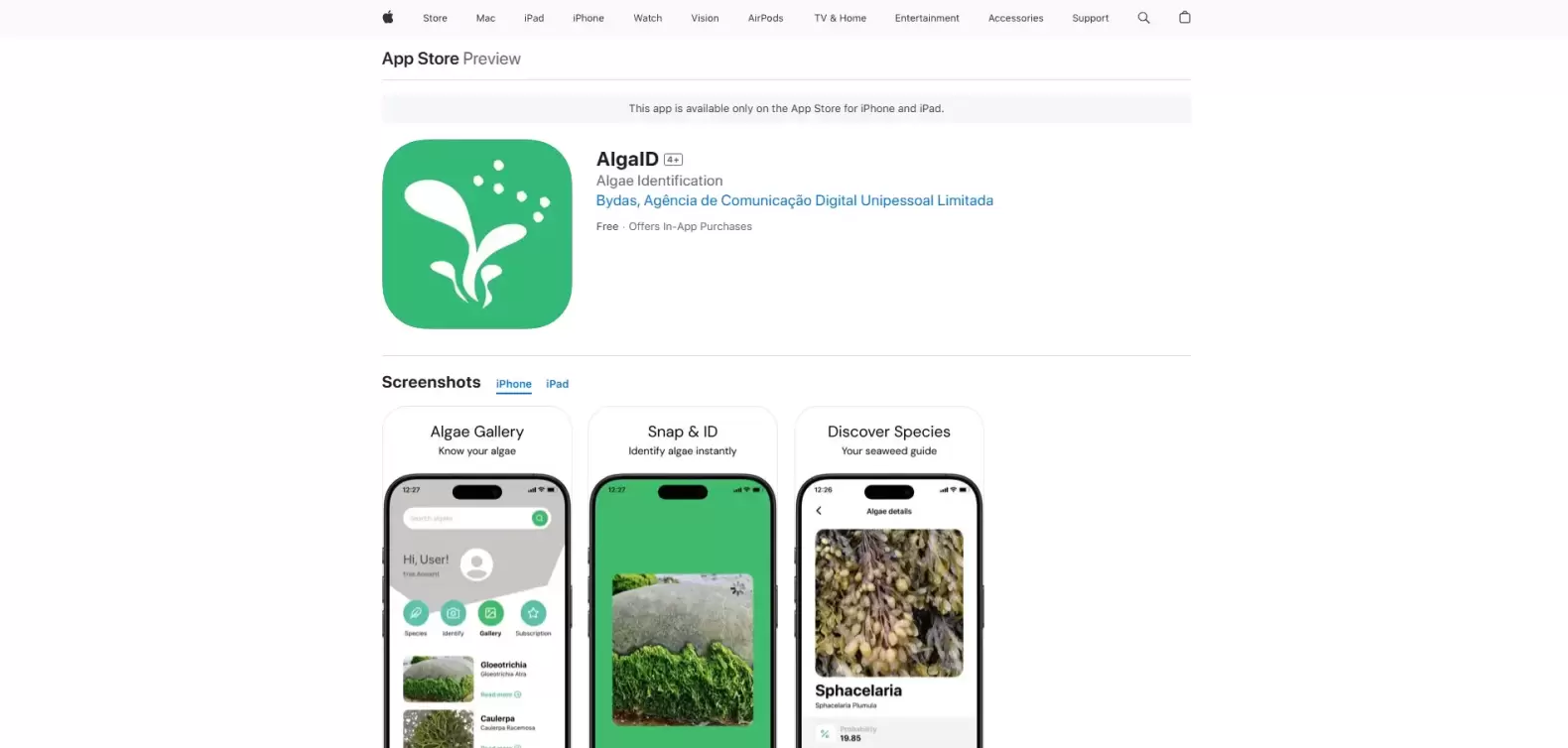 App AlgaID Photo #4