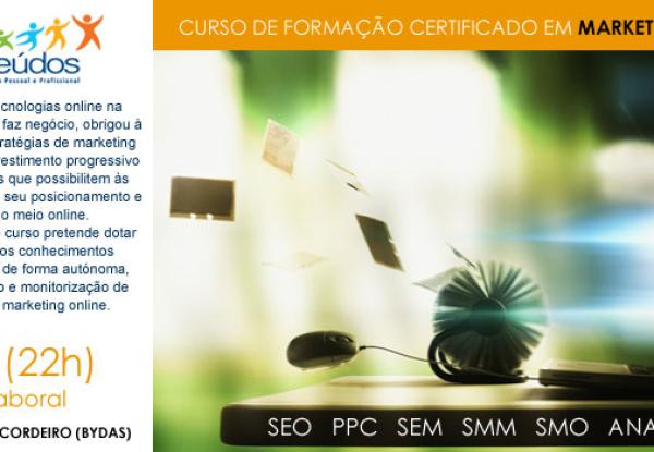 Curso de Formação Certificado em Marketing Online