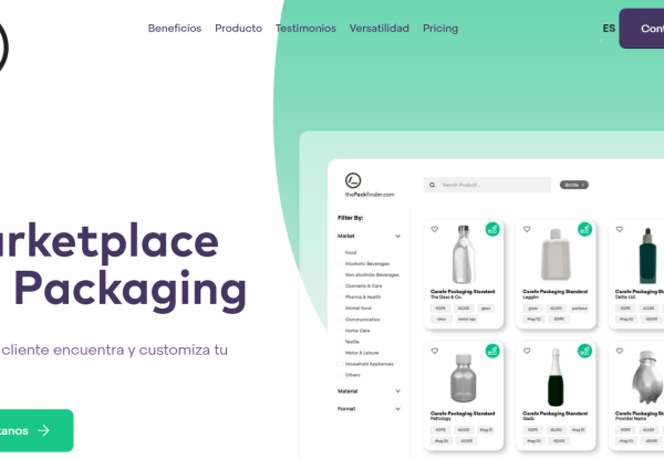 Marketplace de Packaging com The Pack Finder