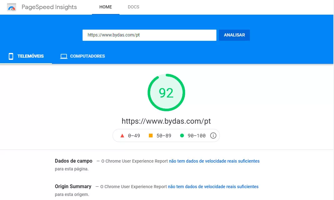 Google Speed Insights Mobile