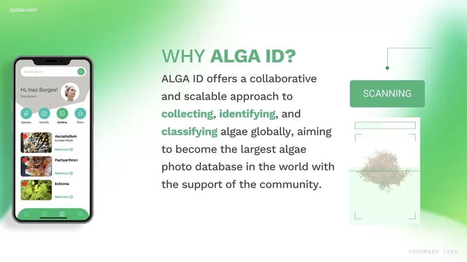Slide #2 of the Alga ID application launch presentation